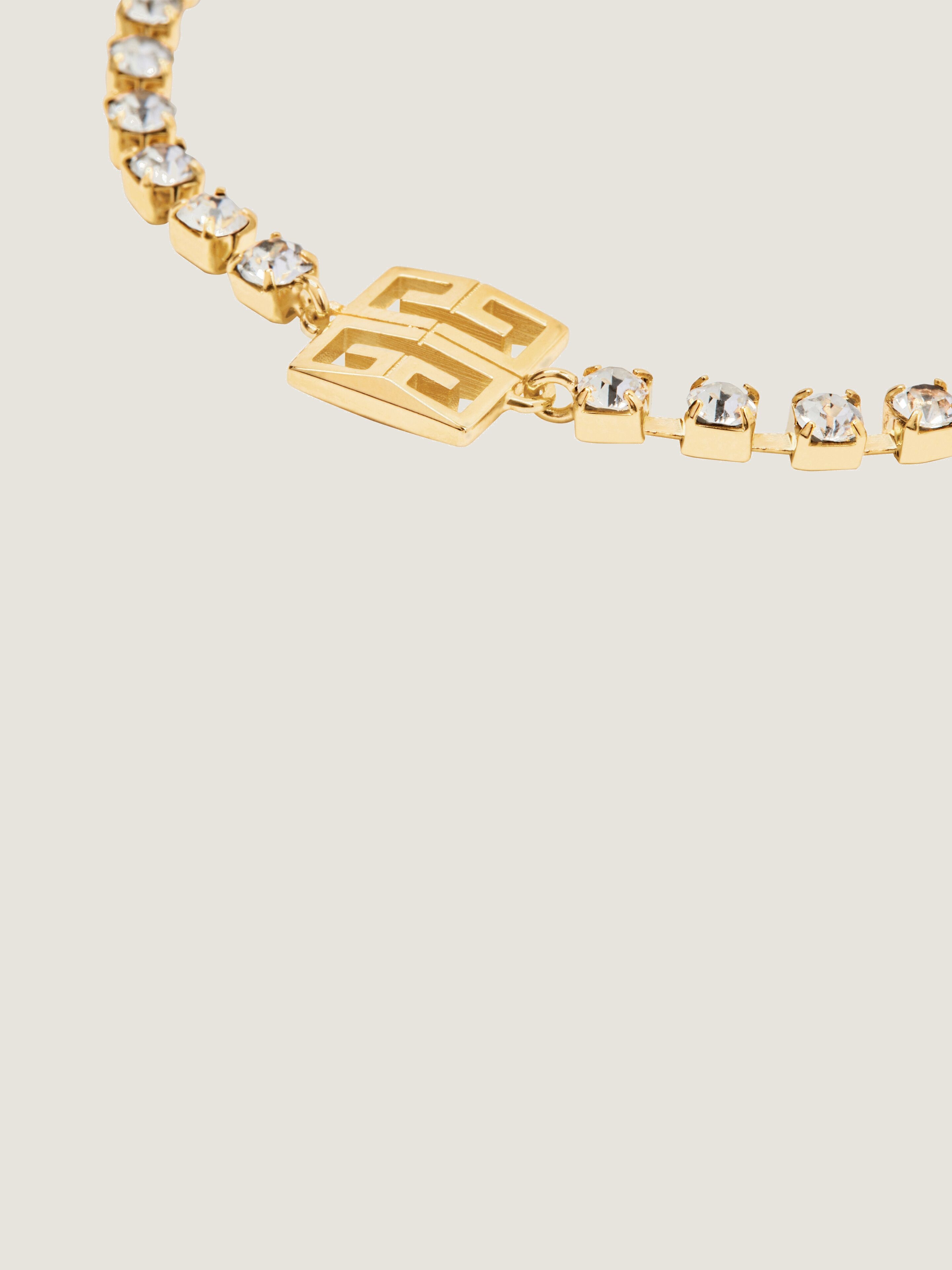 4G bracelet in metal with crystals